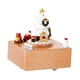 thumbnail image 5 of Adorno de caja de música navideña, caja musical de cuerda con melodía, temática navideña árbol de navidad blanco, 5 of 9