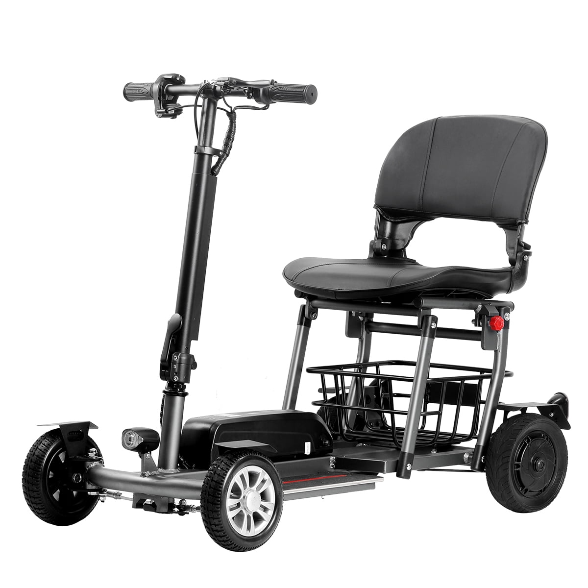 Rubicon FX4 - Lightweight 4 Wheel Foldable Mobility Scooters for Adults and Seniors - Detachable Lithium Battery