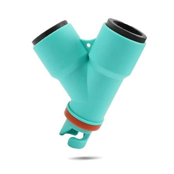 Soidarity Convertidor de bomba de aire para tabla de paletas, conector de válvula de doble cabezal, adaptador de conversión de bote para kayak, Deportes acuáticos Verde