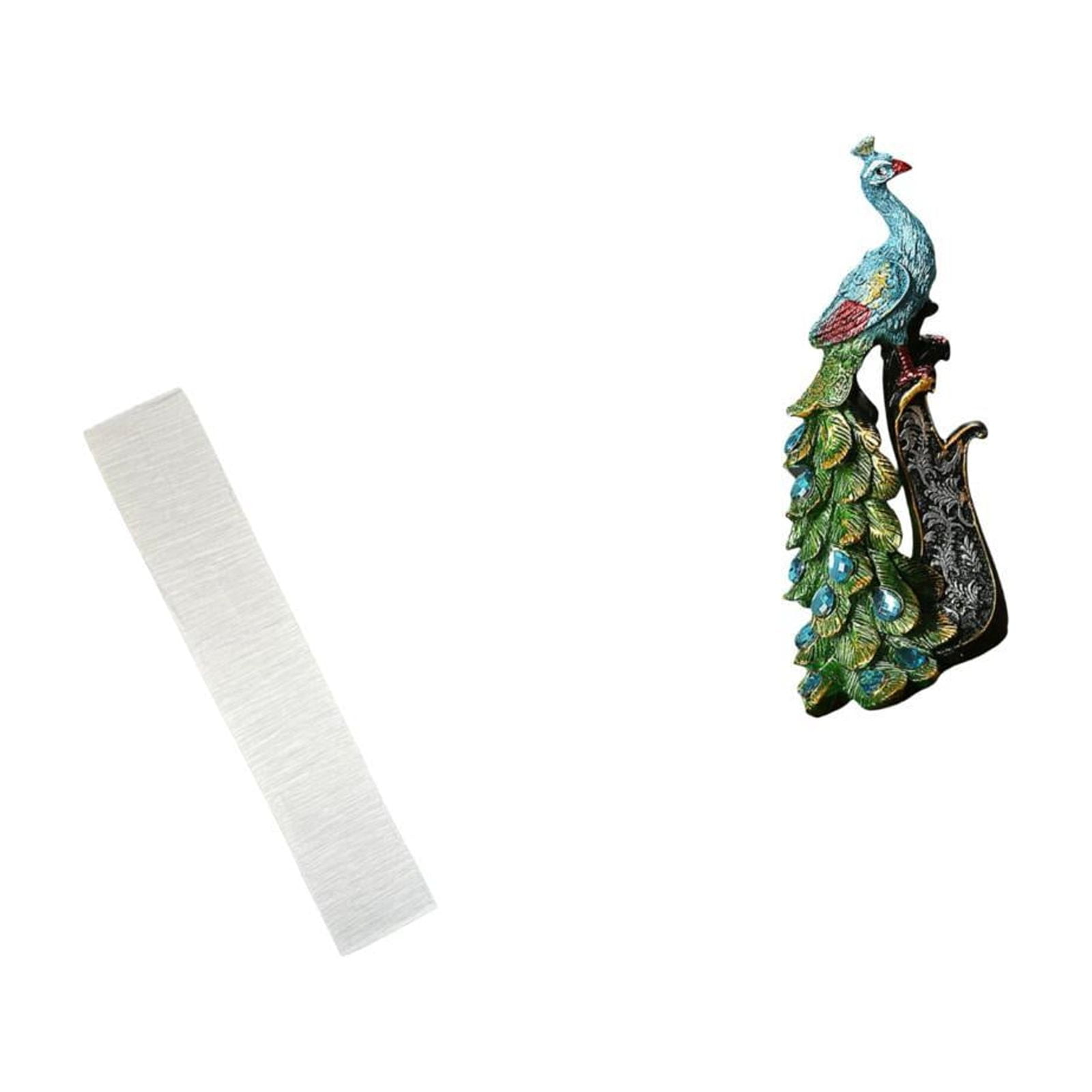 Floor Lamp Shade Peacock Statue Desktop Figurine Paper Material for Living Room and Bedroom Decor