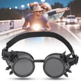 thumbnail image 4 of ABS Industrial Vintage Spiked Steampunk Gafas únicas Gafas de ciclismo Gafas de sol a prueba de viento de doble capa Negro, 4 of 9