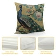 thumbnail image 4 of JRXY  Peacock and Peonies Throw Pillow Cases in Chinoiserie Style on Golden Background Rectangular Throw Pillow Covers for Couch Sofa Home Decor Cushion Cover White, 4 of 5