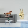 thumbnail image 2 of Elegante figura ecuestre en pose gestual, ideal para decorar el escritorio de tu sala de estar o cualquier . Adorno artístico único, e, 2 of 8