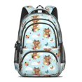 thumbnail image 2 of Highland Cow and Butterfly Print Backpack for School, Cute School Bag with Adjustable Shoulder Straps and Padded Back, 16.9"x12.6"x5.9", 2 of 5