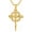 Gold, variant on Nail Cross Necklace 925 Sterling Silver/18K Gold Plated/Black Christian Cross Pendant Jewelry for Men Women, with Stainless Steel Chain 22+2 Inch