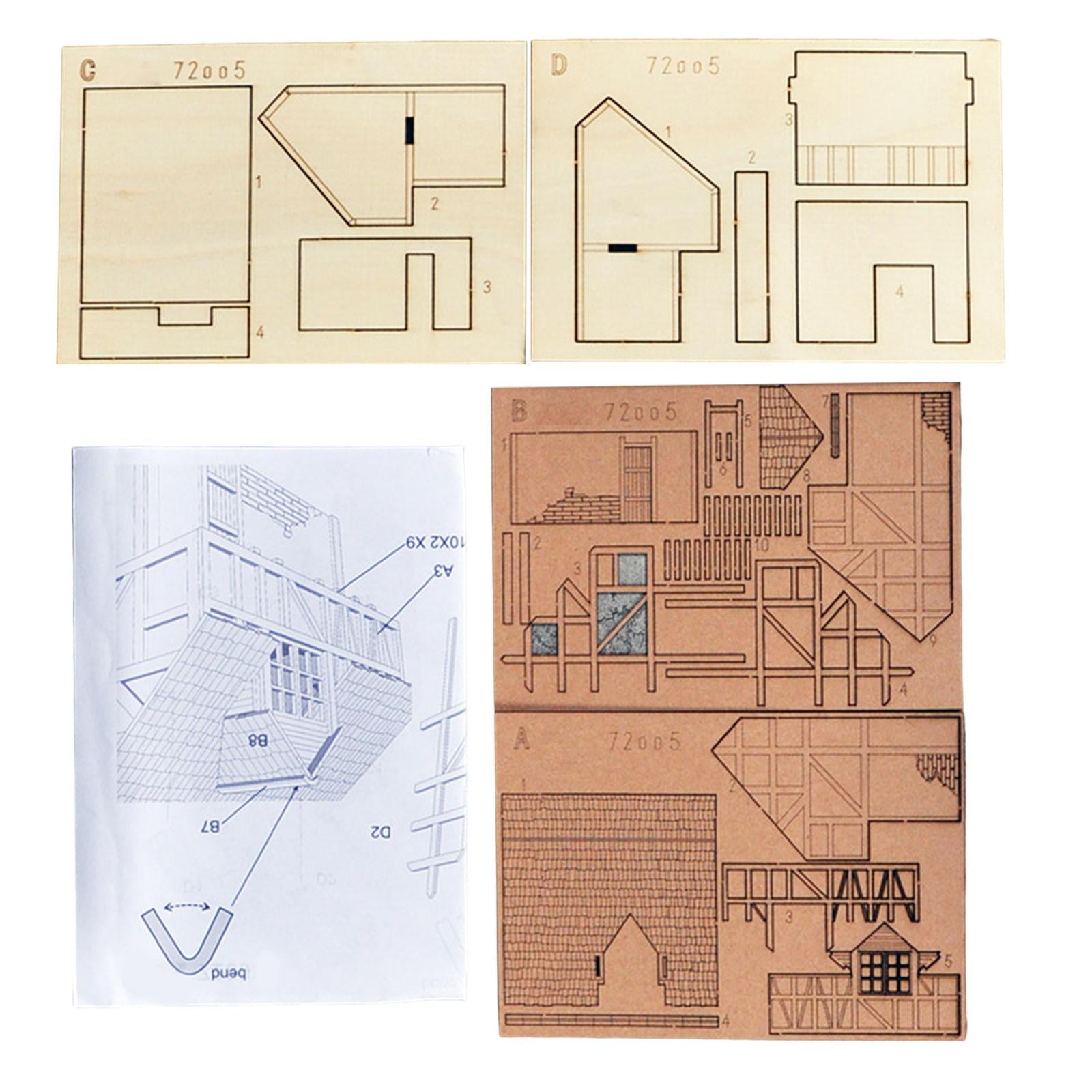 Maison En Bois 1/72 à Monter Soi-même – Kit éducatif Et Décoration – Dès 8 Ans