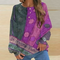 Aloohaidyvio Women's Casual Long Sleeve Lightweight Sweatshirts Button Loose Pullover Tops Fall Outfits Winter Y2K Clothes