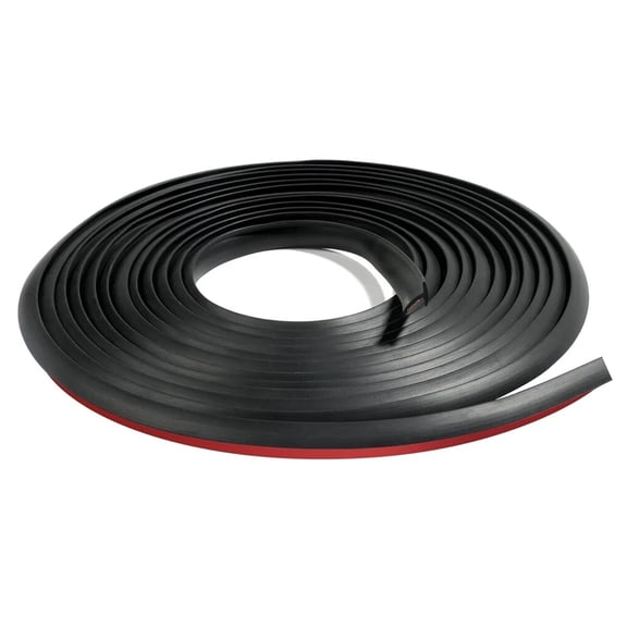 5M/16.5Ft Universal Self Adhesive Auto Rubber Weather Draft Seal Strip, Car Windshield Edge Moulding Sealing Strip Soundproof T-Type Rubber Edge Protector Trim, Black (8x10mm/0.31''x0.39'')