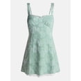thumbnail image 5 of No Boundaries Junior's Satin Jacquard Mini Dress, Sizes XXS-XXL, 5 of 5