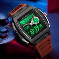 thumbnail image 4 of Men Watches Business Dress Chronograph Big Square Quartz Analog Male Watch Silicone Strap Waterproof Date Gift Mens Wrsit Watch, 4 of 8