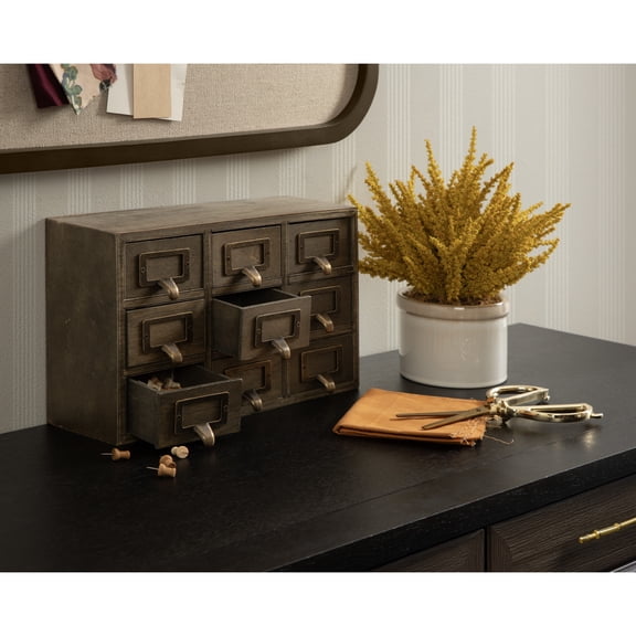 Uniek Apothecary 7.5x12x4 Desktop Rustic Wood Drawer Set Brown 7.5 x 12 x 4 Brown Finish