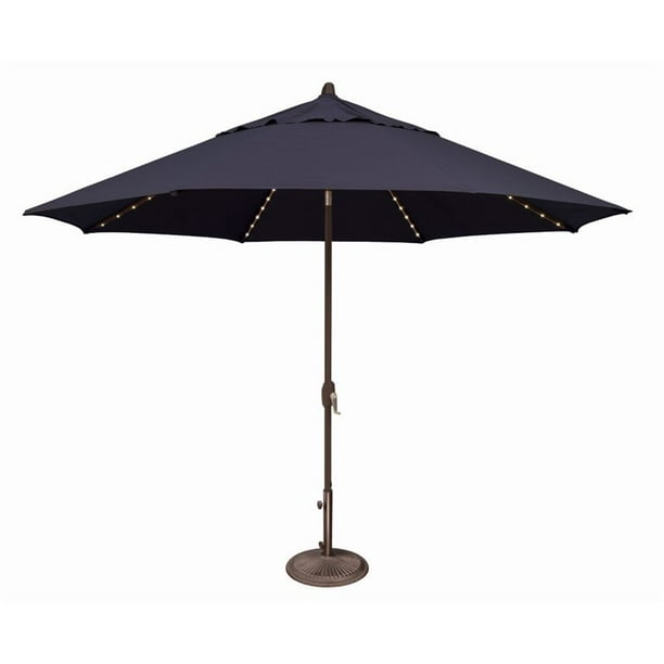 Simply Shade Lanai Pro Octogone Auto Tilt avec Parapluie Étoile en Bronze/marine