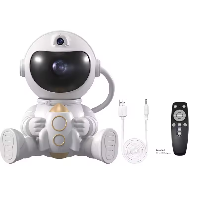 Proyector de luz LED para decoración de habitación, lámpara de astronauta, cohete, estrella, galaxias, cielo estrellado, regalo para niños