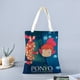 thumbnail image 2 of Ponyo en el Acantilado Bolso de tela con estampado de lienzo para mujer, bolsa de compras reutilizable y estética, con cremallera interior, regalo para mujer,40*40cm., 2 of 6