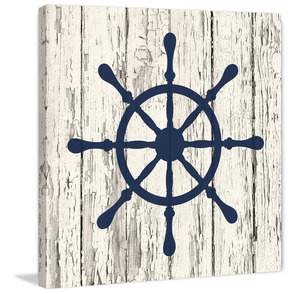 "Ship Wheel" Painting Print on Wrapped Canvas