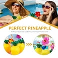 thumbnail image 2 of Raindrops Pineapple Party Cups in Yellow Made of Durable Plastic for Beach Themed Events 6pcs, 2 of 8