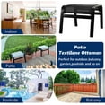 thumbnail image 6 of Patio Outdoor Ottoman Assembled Aluminum Footstools Small Seat Side Table Footrest for Balcony, Poolside 2 Set Black, 6 of 6