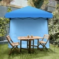 thumbnail image 3 of Gymax 10ft X 10ft Pop Up Tent Slant Leg Canopy W/ Roll-up Side Wall Blue, 3 of 10