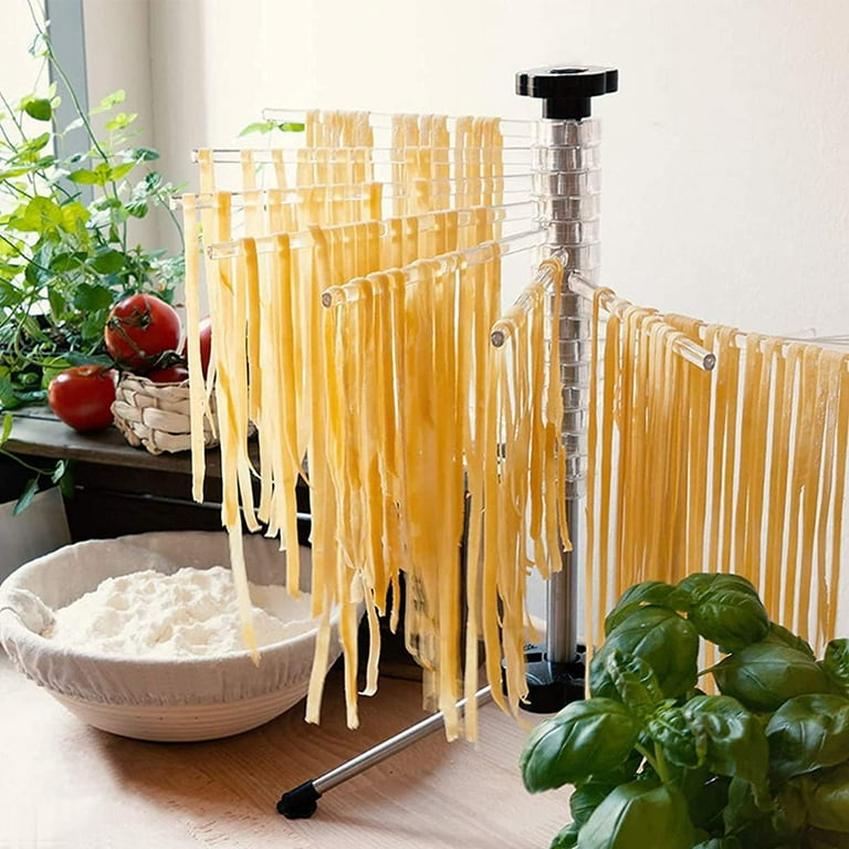 Pasta Drying Rack, Large Wood Pasta Rack Collapsible for Fresh
