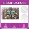 thumbnail image 2 of Erosebridal Floral Dandelion Placemats Set of 4,Dragonfly Table Mats for Dining Table Set of 4 12"x18",Flower Bedroom Decor, 2 of 4