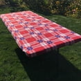 thumbnail image 5 of In the Breeze 8002 — Plaid 6 Foot Fitted Tablecloth — Colorful Camping, Picnic Gear — Washable and Reusable, 5 of 5