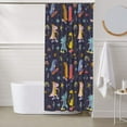 thumbnail image 6 of Shower Curtain, colorful Dinosaur rainbow Waterproof Fabric Plastic Shower Curtain, Drying Fast Bathroom Curtain with 9 Buttonholes, Ruffle Shower Curtain 60x72in, 6 of 8