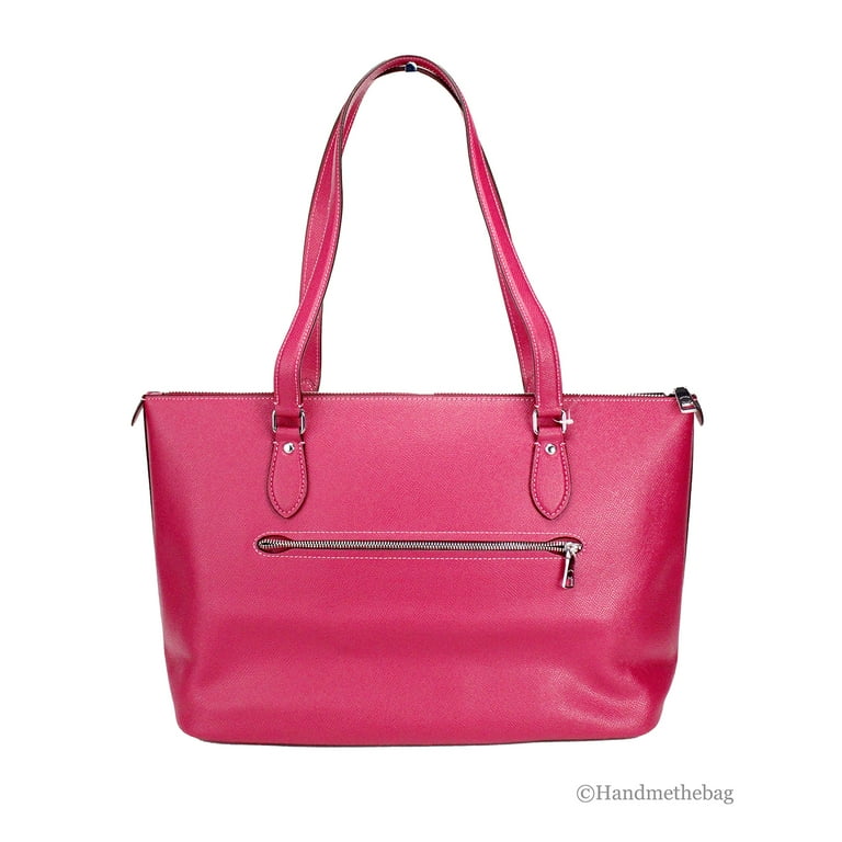 Coach CH285 Gallery Bright Violet Crossgrain Leather Tote Shoulder Bag Walmart