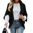 thumbnail image 4 of Vedolay Tops for Women Casual Womens Casual Long Sleeve Coat with Fringe Rhinestones Casual Jacket,Black One Size, 4 of 5