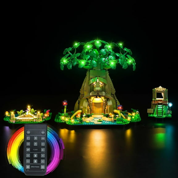 Upgraded Led Light Kit Compatible with Lego Great Deku Tree 2-in-1 Building Set, RC Version Compatible with Lego 77092, Green (Model Not Included)