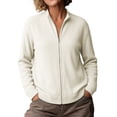 thumbnail image 5 of Ke1Clo Corduroy Jacket for Women Casual Fashion Zip Up Long Sleeve Cardigan Flowy Slim Fall Winter Comfy Coat White XXXXL, 5 of 6