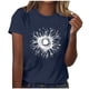 thumbnail image 1 of Tops Cortos para las Mujeres Blusas Impresas Manga Corta Cuello Redondo, Tops de Blusa para las Mujeres Primavera Verano Casual, 1 of 4