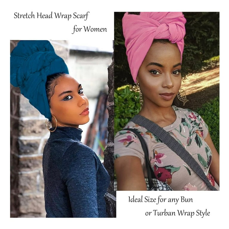Hair Wrap for Black Women with Natural Hair Large Stretch Soft