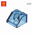 thumbnail image 1 of 94Pcs/Lot 3039 Inclined 2x2 Building Blocks Moc Slanted Parts Compatible with Bricks DIY Children Toys Assembly Gift Box 79.Trans-Dark Blue about 94pcs, 1 of 6