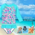 thumbnail image 3 of Ensemble de Maillot de Bain 2 Pcs pour Petite Fille, Maillot Dermoprotecteur à Manches Longues, Protection Solaire UPF 50+, 2-8T, 3 of 6