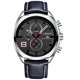 thumbnail image 1 of Reloj, Reloj de pulsera informal de negocios con movimiento de cronómetro de cuarzo para hombre Tomshoo Negro, 1 of 7