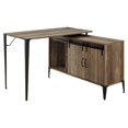 thumbnail image 2 of ACME Bureau en Bois Zakwani avec Rangement en Chêne Rustique et Noir, 2 of 7