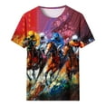 thumbnail image 5 of Youyipin Womens Tops Retro Horse Equestrian Clothing Equestrianism Equestrian T-Shirt Basic Tees Graphic Tees For Women, 5 of 5