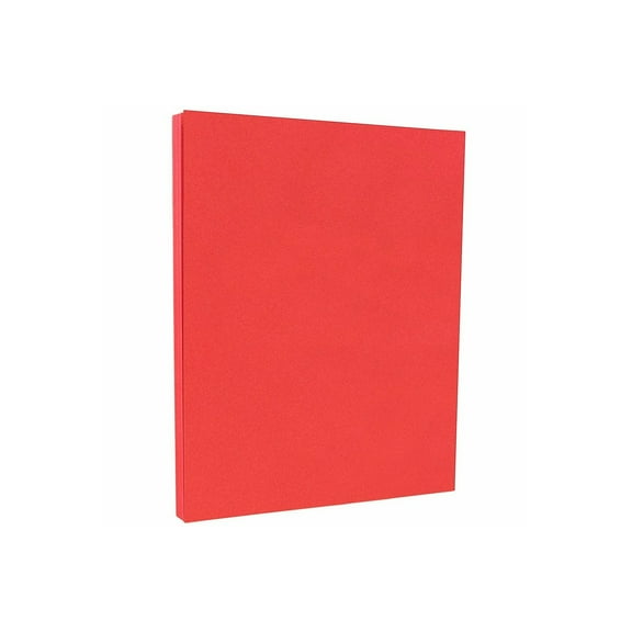 JAM PAPER 8.5" x 11" Color Cardstock 65lb Red 100/pack  (101378G)