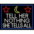 thumbnail image 1 of Psychic Tell Her Nothing She Tells All And Blue Border LED Neon Sign 15" Tall x 19" Wide - inches Black Square Cut Acrylic Backing, with Dimmer - Premium built indoor LED Neon Sign for Storefront., 1 of 7