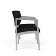 thumbnail image 4 of Lenox Steel Reception Waiting Room 2 Seats Chair / Silver Steel / Black, 4 of 5