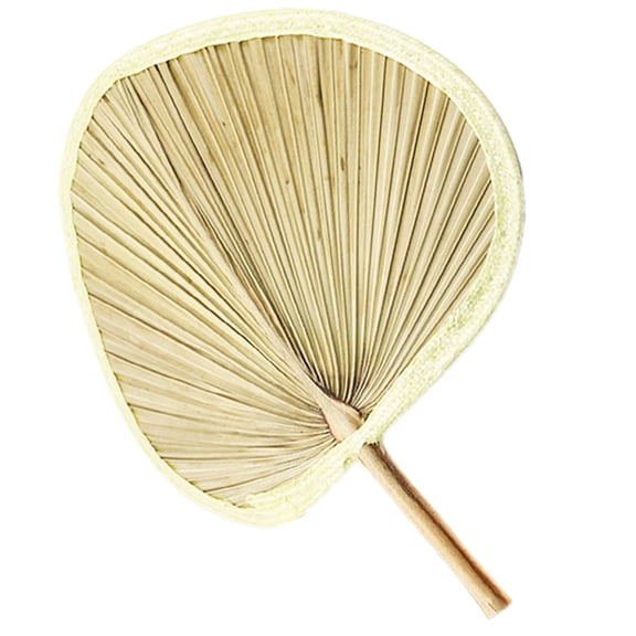 PENIKOKO Traditional Style Woven Fan Handheld Cooling Banana Leaf 1Pack