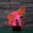 thumbnail image 4 of Lámpara Led Elefante 3d Art Deco Lámpara Led 3d Control Remoto 7/16 Colores Cambio Luz Nocturna Alimentado Por Usb Regalo Para Niños Cumpleaños Regalo De Navidad, 4 of 5