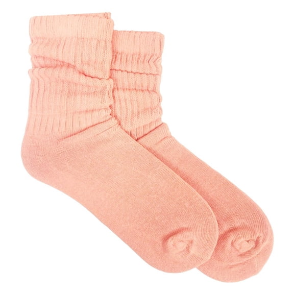 Peach Slouch Socks (Adult Medium - Women's Shoe Sizes 5-10)