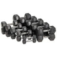 thumbnail image 4 of Signature Fitness Hex Dumbbells Strength Workout Equipment Set, 50 lbs, 4 of 4