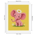 thumbnail image 2 of Paint by Numbers Kit for Adults, Pink Elephant Daisy Yellow Background Paint by Numbers, Easy Paint by Numbers Kit for Adults Beginner, DIY Adult Paint by Number Kits on Canvas, 12x16in Home Decor, 2 of 7