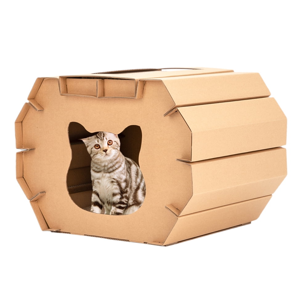 Cat Scratch Board Scratcher Cardboard House Corrugated Paper Ears
