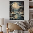 thumbnail image 2 of Designart "Pluto s Presence Blue Grey Mercury" Mercury Print on Natural Pine Wood, 2 of 5