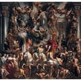 thumbnail image 2 of Jacob Jordaens 16x15 Black Ornate Wood Framed Double Matted Museum Art Print Titled - Triumph of Frederick Henry, Prince of Orange (1652), 2 of 5
