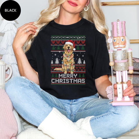 Golden Retriever Christmas T-Shirt: Funny Dog Lover Gift