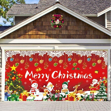 

CRAMAX Decorate The Background Cloth for Christmas Day Decorate The Garage Door with Tapestry Cloth （2.1mx4.8m）